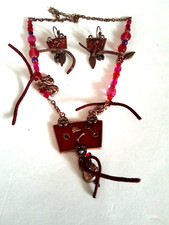 Parure collier boucles - collier,