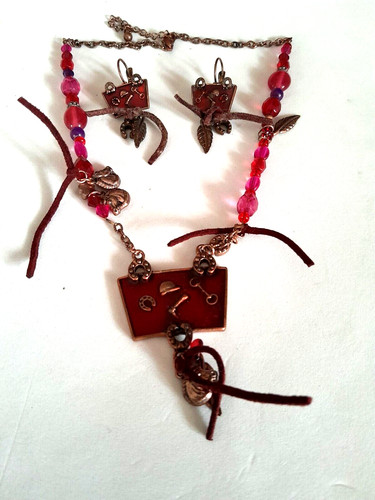 Parure collier boucles - collier,