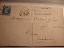 LETTRE PLIéE de PARIS à LUçON (VENDEE) du 20 DECEMBRE 1866. TAMPON ETOILE 12.