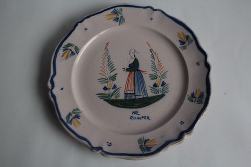 Assiette faïence quimper - faïence,