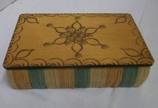 Boîte Décorative Tiki En Bois Des Années 50 60