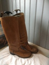 bottes cavalieres  vintage 80 cuir camel   .t 37   (TI/D/V) D