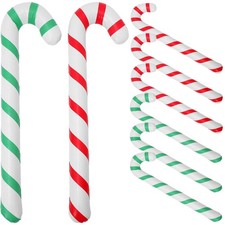  8 PCS Déco De Noël Extérieur Cannes À Sucre Gonflables Décorations En Plein Air