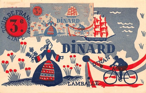 Carte postale cyclisme tour - carte,
