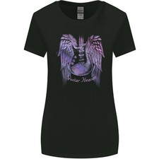 Guitare Heaven Ailes Guitariste Électrique Bass Femmes Plus Large Coupe T-Shirt