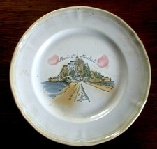 assiette ancienne faïencerie de Pornic France Mont saint Michel collection