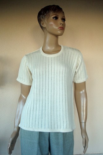 Pull printanier blanc casse - blanc,