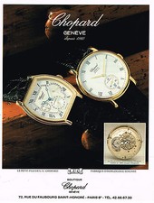 PUBLICITE ADVERTISING 104 1994 CHOPARD  collection montre homme           061014