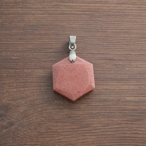 Pendentif pierre thulite - en,