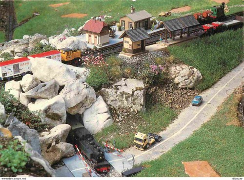 Carte postale trains - carte,