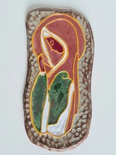 Plaque religieuse vierge terre - plaque,