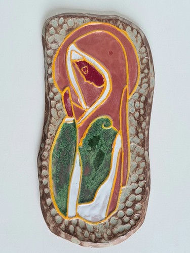 Plaque religieuse vierge terre - plaque,