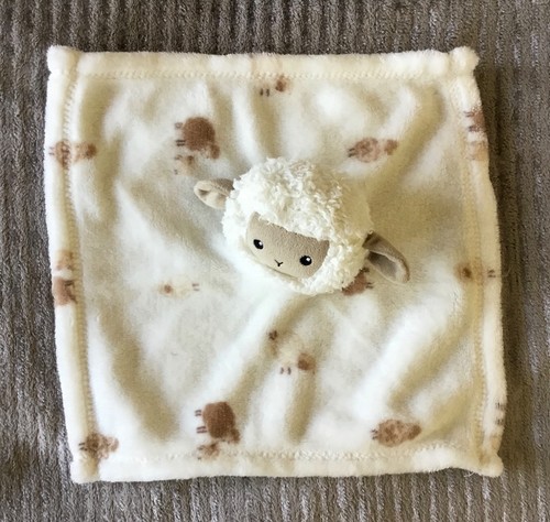 Doudou mouton blanc marron - blanc,