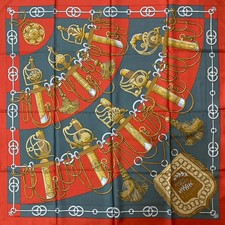 Écharpe Hermès Carre90 motif épée cliquetis d'occasion