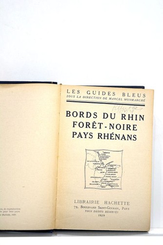 Livre ancien guide bleu - livre, rhin