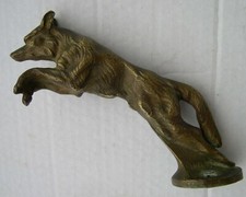 MASCOTTE AUTOMOBILE pour BOUCHON DE RADIATEUR : RENARD en bronze  signée