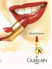 PUBLICITE ADVERTISING 025  1993  GUERLAIN collection rouge à lèvres
