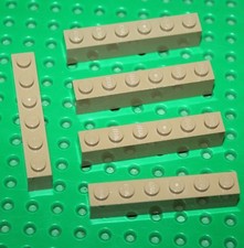Lego Dark Tan 5 bricks 1x6 ref 3009  sets 4842 6243 79109 75020 7189 10232 10234
