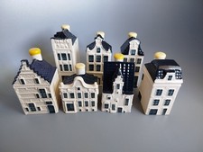 Lot De 7 Maisons KLM Bols Faïence Blue Delft  Numéros 43 59 75 80 82 89 90 