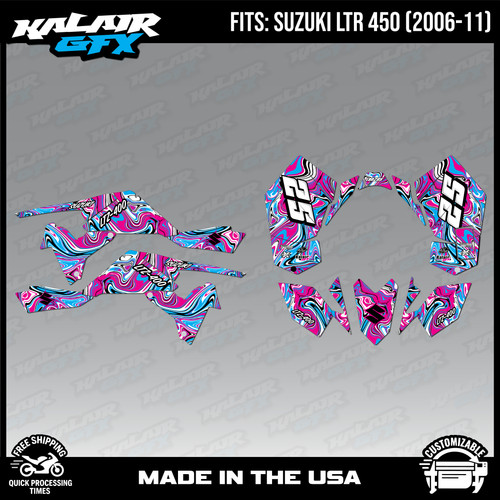 Graphics kit for suzuki atv - graphics,