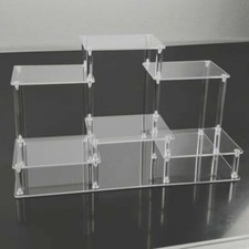 1X Transparent Niveaux Acrylique Stand de Présentation Bureau Magasin Collection