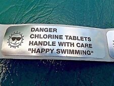DANGER CHLORINE TABLETS Sign