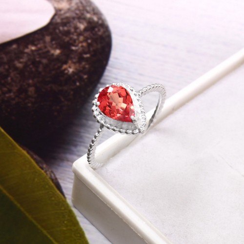 Bague saphir padparadscha - bague,
