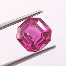 AAA Naturel sans Défaut Ceylan Saphir Rose Ample Asscher Coupe Gemme 8.40 CT