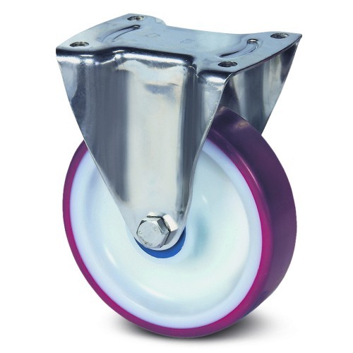 Roulette fixe inox bandage - roulette,