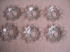 ANCIEN-6 bobèches 10 pétales pour lustre cristal de  BACCARAT-signées/étiquettes