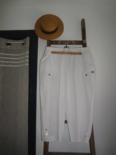 CELIA 52 54  PANTACOURT CHIC TAILLE ELASTIQUE BAS 85CM PANTALON JEANS  TRES SYMP