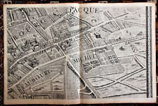 Plan de Paris par Turgot,  1739, planche n° 8.  Faubourgs St Michel.