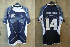 Maillot rugby CASTRES OLYMPIQUE porté n°14 CANTERBURY bleu match worn shirt XL