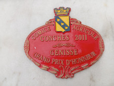 GRANDE PLAQUE DE CONCOURS AGRICOLE DE BOUCHERIE CONCHES 2011