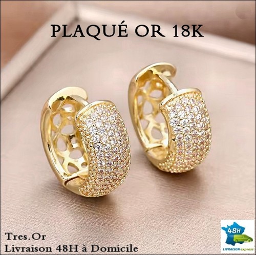 Plaqué 18k zircons - 18k,
