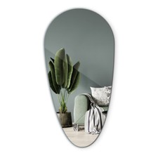 Miroir En Forme De Goutte Irrégulière Style Boho Loft Décoration Murale 45x90 cm