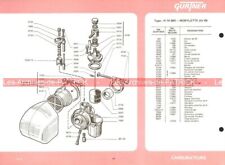 MOTOBECANE Mobylette AV 89 Type H 14-569 Fiche Carburateur GURTNER 10/1972