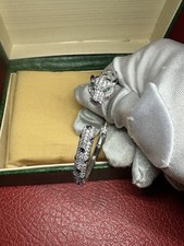 Bracelet de luxe Panthère argenté avec strass en Zircon Cubique