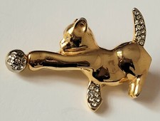 BIJOU VINTAGE BROCHE CHAT