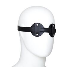 BANDEAU YEUX MASQUE NOIR CUIR BONDAGE BDSM SEXY LEATHER FETISH MASK WOMAN