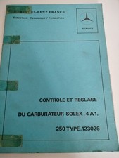 Manuel, controle et reglage du carburateur Solex 4A1 