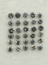 1 pièce diamant naturel en vrac, sel et poivre gris rond taille brillant diam...