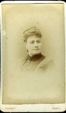 COGNET Paris une femme pose, CDV PHOTO photographie circa 1890