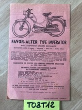 Favor Alter Impérator 50 70 CC cyclomoteur prospectus ancien catalogue