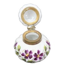 Encrier en faïence porcelaine