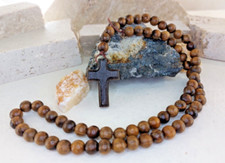 Collier Croix Noyer 8mm