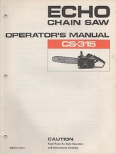 ECHO CHAIN SAW OPERATOR"S