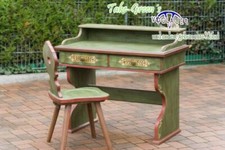 Voglauer Anno 1800 Vert Antique Bureau Secrétaire De Style Campagnard