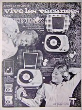 PUBLICITÉ DE PRESSE 1966 ÉLECTROPHONE TEPPAZ TOURIST TRANSITRADIO OSCAR PIROUETT