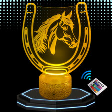 Lampe chevet 3D LED Cheval -